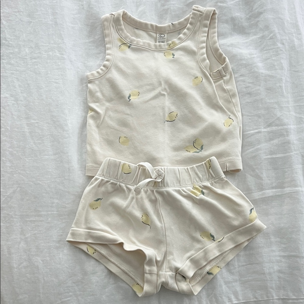 Colored Organics Lemon Print Tank and Shorts Set